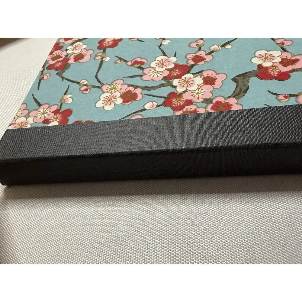 NEW Handmade Hardcover Notebook Cherry Blossoms Pink Flower Floral Lined Journal